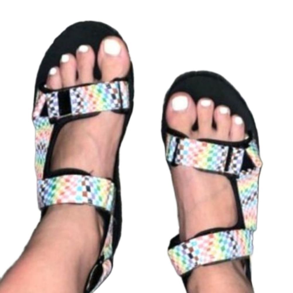 Pride color block sandals